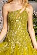 GLS by Gloria GL3281 Godet Skirt One Shoulder Embellished Dress