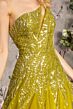 GLS by Gloria GL3281 Godet Skirt One Shoulder Embellished Dress