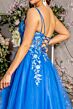 GLS by Gloria GL3309 Embroidered Corset Lace-Up Back Dress