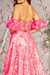 GLS by Gloria GL3311 Detached Sleeves Floral Sequin Dress