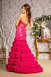 GLS by Gloria GL3315 Ruffle Skirt Floral Sequin Corset Dress