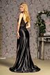 GLS by Gloria GL3330 Floral Corset Slit Skirt V-Back Dress