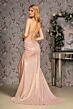 GLS by Gloria GL3355 Embroidered Top One Shoulder Lace-Up Dress