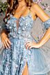 GLS by Gloria GL3358 Detachable Overskirt High Slit Floral Dress