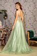 GLS by Gloria GL3377 Illusion Corset Lace-Up Back Glitter Dress