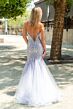 GLS by Gloria GL3382 Scoop Neck Lace Up V-Back Dress