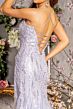 GLS by Gloria GL3382 Scoop Neck Lace Up V-Back Dress