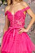 GLS by Gloria GL3391 Ruffle Skirt Embroidered Corset Dress