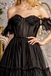GLS by Gloria GL3453 Tiered Skirt Off The Shoulder Corset Dress