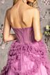 GLS by Gloria GL3455 Ruffle Skirt Strapless Corset Dress
