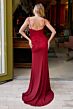 GLS by Gloria GL3457 Draped Skirt Low Back High Slit Dress