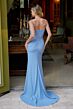 GLS by Gloria GL3458 High Slit Spaghetti Straps Corset Dress