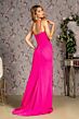 GLS by Gloria GL3458 High Slit Spaghetti Straps Corset Dress