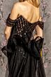 GLS by Gloria GL3496 Beaded Off-The-Shoulder Ruffle Overskirt Dress