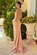 Elizabeth K GL3600 Embellished Corset Slit Skirt Dress