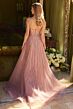 GLS by Gloria GL3617 Long Overskirt Geometric Corset Dress