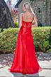 Elizabeth K GL3619 Spaghetti Strap Beaded Bodice Sweetheart Neck Dress