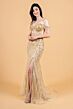 Elizabeth K GL3620 High Slit Illusion Corset Glitter Dress