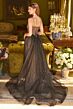 GLS by Gloria GL3622 Long Overskirt Geometric Sparkle Dress