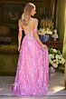 Elizabeth K GL3628 Off The Shoulder Corset Floral Glitter Dress
