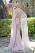 Elizabeth K GL3664 Cape Sleeve Embellished Dusty Rose Dress