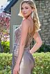 Elizabeth K GL3677 Spaghetti Strap Satin Skirt High Slit Dress