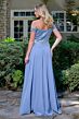 Elizabeth K GL3738 Black Off The Shoulder A-Line Dress