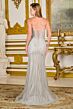 Elizabeth K GL3781 Black Beaded Strapless Dress