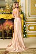 Elizabeth K GL3807 Spaghetti Strap High Slit with Side Tail Dress