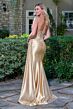 Elizabeth K GL3808 Sweetheart Neckline High Slit with Side Tail Dress