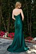 Elizabeth K GL3853 Black Peak-A-Boo Neckline Strapless Dress