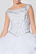 Elizabeth K GL1600 Bateau Neck Ruffle Skirt Cutout Sweet 16 Gown