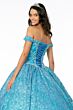 Elizabeth K GL1821 Beaded Bodice Off The Shoulder Sweet 16 Gown
