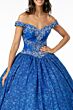 Elizabeth K GL1821 Beaded Bodice Off The Shoulder Sweet 16 Gown