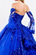 Elizabeth K GL1914 Bell Sleeve Ruffle Skirt Quinceanera Dress