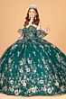 Elizabeth K GL1944 Gauntlet Sleeve Sweetheart Neck Quinceanera Gown