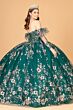 Elizabeth K GL1944 Gauntlet Sleeve Sweetheart Neck Quinceanera Gown