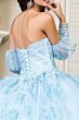 Elizabeth K GL1944 Gauntlet Sleeve Sweetheart Neck Quinceanera Gown