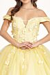 Elizabeth K GL1958 Off The Shoulder Notched Neck Sweet 16 Dress