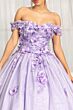 Elizabeth K GL1971 Applique Bodice Off-The-Shoulder Sweet 16 Dress