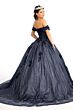Elizabeth K GL1971 Applique Bodice Off-The-Shoulder Sweet 16 Dress