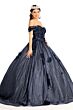 Elizabeth K GL1971 Applique Bodice Off-The-Shoulder Sweet 16 Dress
