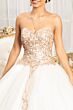Elizabeth K GL1973 Sequin Bodice Sweetheart Neck Sweet 16 Dress