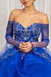 Elizabeth K GL1976 Bell Sleeve Ruffle Skirt Sweet 16 Dress