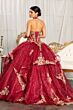 Elizabeth K GL1987 Strapless Tiered Skirt Quinceanera Gown