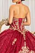 Elizabeth K GL1987 Strapless Tiered Skirt Quinceanera Gown
