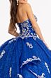 Elizabeth K GL1987 Strapless Tiered Skirt Quinceanera Gown