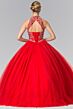 Elizabeth K GL2206 Cutout Back Halter Neck Sweet 16 Gown