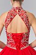 Elizabeth K GL2206 Cutout Back Halter Neck Sweet 16 Gown
