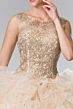 Elizabeth K GL2208 Cutout Back Ruffle Skirt Sweet 16 Gown